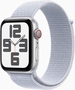 Apple Watch SE (2022) (GPS + Cellular) 44mm srebrny z Sport Loop Blaue Wolke