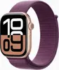 Apple Watch Series 10 (GPS) 46mm aluminiowy złoty róż z Sport Loop śliwka