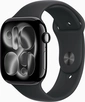 Apple Watch Series 11 (GPS) 46mm aluminiowy diamentowo-czarny z paskiem sportowym S/M czarny