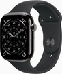 Apple Watch Series 11 (GPS + Cellular) 46mm titan schiefer z paskiem sportowym M/L czarny