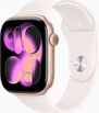 Apple Watch Series 11 (GPS) 46mm aluminiowy złoty róż z paskiem sportowym M/L blassrosa
