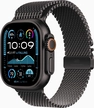 Apple Watch Ultra 2 czarny z bransoletą Milanaise Medium czarny