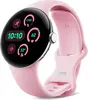 Google pikseli Watch 3 (Wi-Fi) 41mm Polished Silver z paskiem sportowym róża Quartz