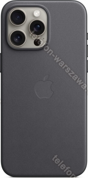 Apple Feingewebe etui z MagSafe do iPhone 15 Pro Max czarny