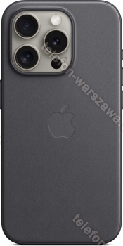 Apple Feingewebe etui z MagSafe do iPhone 15 Pro czarny