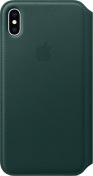 Apple Skórzane etui folio do iPhone'a XS Max leśna zieleń