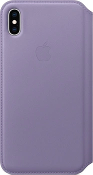 Apple Skórzane etui folio do iPhone'a XS Max liliowe