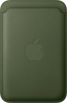 Apple iPhone Feingewebe Wallet z MagSafe ciemny zielony