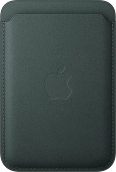 Apple iPhone Feingewebe Wallet z MagSafe ciemnozielony