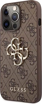Guess Hard Cover 4G Metal logo do Apple iPhone 13 Pro brązowy