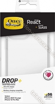 Otterbox React + Trusted Glass do Apple iPhone 13 Pro Max przeźroczysty