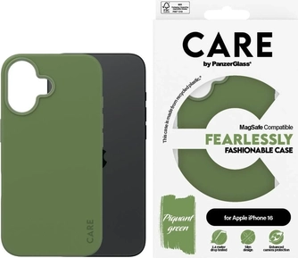 PanzerGlass Care Fashionable etui MagSafe do Apple iPhone 16 Piquant Green