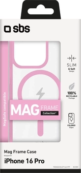 SBS Mobile Mag Frame etui do Apple iPhone 16 Pro różowy