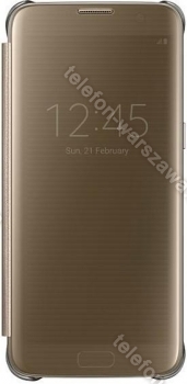 Samsung Clear View Cover do Galaxy S7 Edge złoty