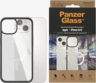 PanzerGlass Clear etui MagSafe AntiBacterial Black Edition do Apple iPhone 14 czarny/przeźroczysty