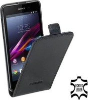 Pedea Ultraslim torba z pradziwej skóry do Sony Xperia Z1 czarny
