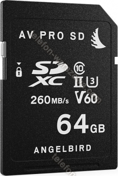 Angelbird AV PRO SD MK2 V60 R260/W140 SDXC 64GB, UHS-II U3, Class 10