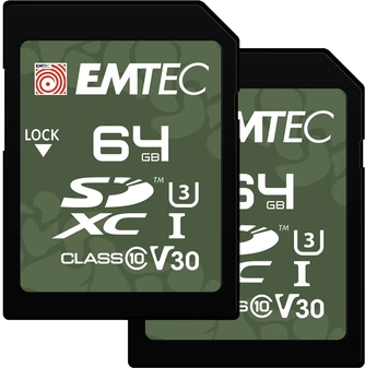 Emtec Outdoor R100/W50 SDXC 64GB, UHS-I U3, Class 10, 2er-Pack