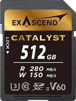 Exascend Catalyst R280/W150 SDXC 512GB, UHS-II U3, Class 10
