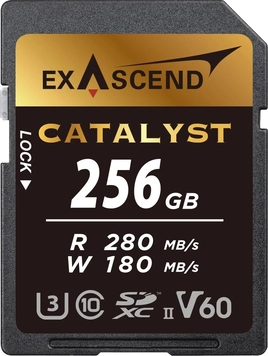 Exascend Catalyst R280/W180 SDXC 256GB, UHS-II U3, Class 10