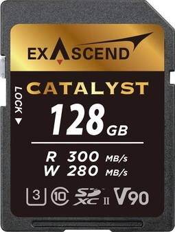 Exascend Catalyst R300/W280 SDXC 128GB, UHS-II U3, Class 10