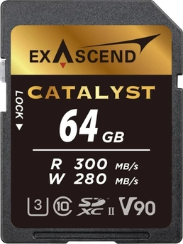 Exascend Catalyst R300/W280 SDXC 64GB, UHS-II U3, Class 10