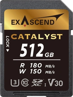 Exascend Catalyst R180/W150 SDXC 512GB, UHS-I U3, Class 10