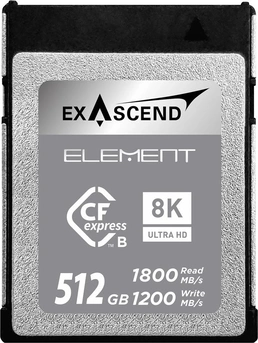 Exascend Element R1800/W1200 CFexpress 2.0 Type B 512GB