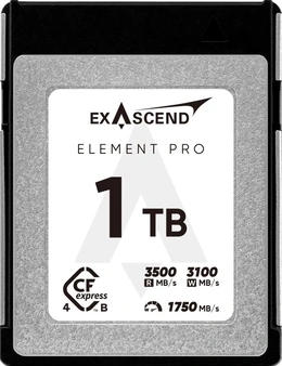 Exascend Element Pro R3500/W3100 CFexpress 4.0 Type B 1TB