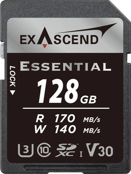 Exascend Essential R170/W140 SDXC 128GB, UHS-I U3, Class 10