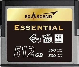 Exascend Essential R550/W530 CFast 2.0 CompactFlash Card 512GB