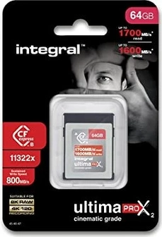Integral ultima PRO X2 Cinematic R1700/W1600 CFexpress 2.0 Type B 64GB