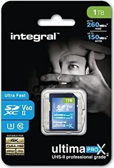 Integral ultima PRO X2 R260/W100 SDXC 1TB, UHS-II U3, Class 10