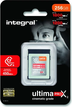 Integral ultima PRO X2 Cinematic Red R1800/W1200 CFexpress 2.0 Type B 256GB