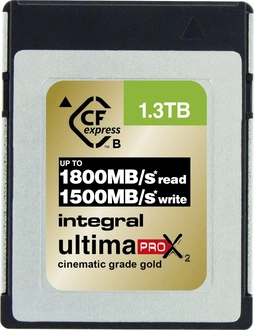 Integral ultima PRO X2 Cinematic Gold R1800/W1500 CFexpress 2.0 Type B 1.3TB