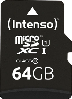 Intenso Premium R90 microSDXC 64GB Kit, UHS-I U1, Class 10
