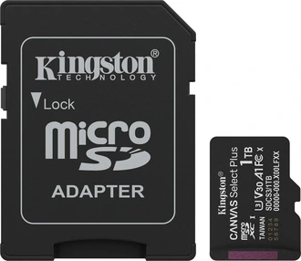Kingston Canvas Select Plus Gen3 R150 microSDXC 1TB Kit, UHS-I U3, A1, Class 10