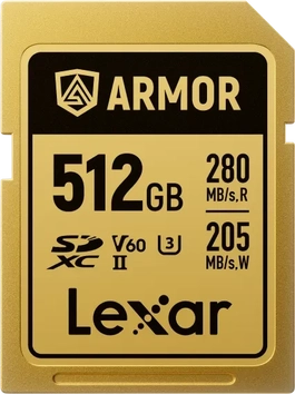 Lexar Armor Gold R280/W205 SDXC 512GB, UHS-II U3, Class 10