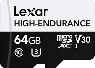 Lexar High-Endurance R100/W35 microSDXC 64GB, UHS-I U3, Class 10