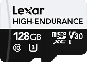 Lexar High-Endurance R100/W45 microSDXC 128GB, UHS-I U3, Class 10
