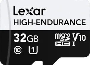 Lexar High-Endurance R100/W30 microSDHC 32GB, UHS-I, Class 10