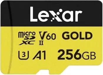 Lexar Professional GOLD R280/W180 microSDXC 256GB Kit, UHS-II U3, A1, Class 10