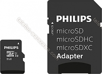 Philips R80/W20 microSDHC 8GB Kit, UHS-I U1, Class 10