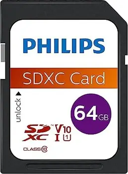 Philips R80/W30 SDXC 64GB, UHS-I U1, Class 10