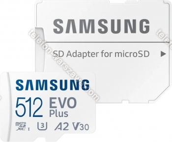 Samsung EVO Plus 2024 R160 microSDXC 512GB Kit, UHS-I U3, A2, Class 10