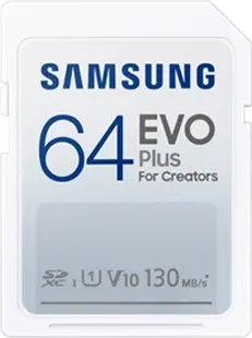 Samsung EVO Plus for Creators R130 SDXC 64GB, UHS-I U1, Class 10