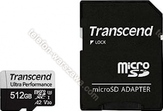 Transcend 340S R160/W125 microSDXC 512GB Kit, UHS-I U3, A2, Class 10