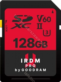 goodram IRDM S6B0 R265/W120 SDXC 128GB, UHS-II U3, Class 10