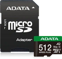 ADATA SPEED PLUS R160/W140 microSDXC 256GB Kit, UHS-I U3, A2, Class 10