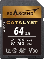 Exascend Catalyst R180/W150 SDXC 64GB, UHS-I U3, Class 10